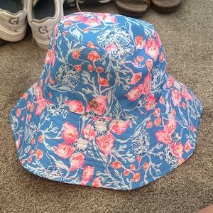 Floral Blue and Pink Bucket Hat
